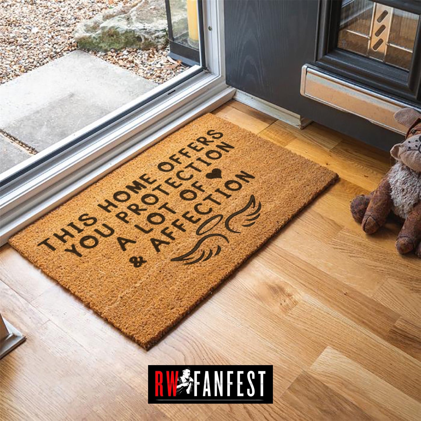 Angels love and affection door mat