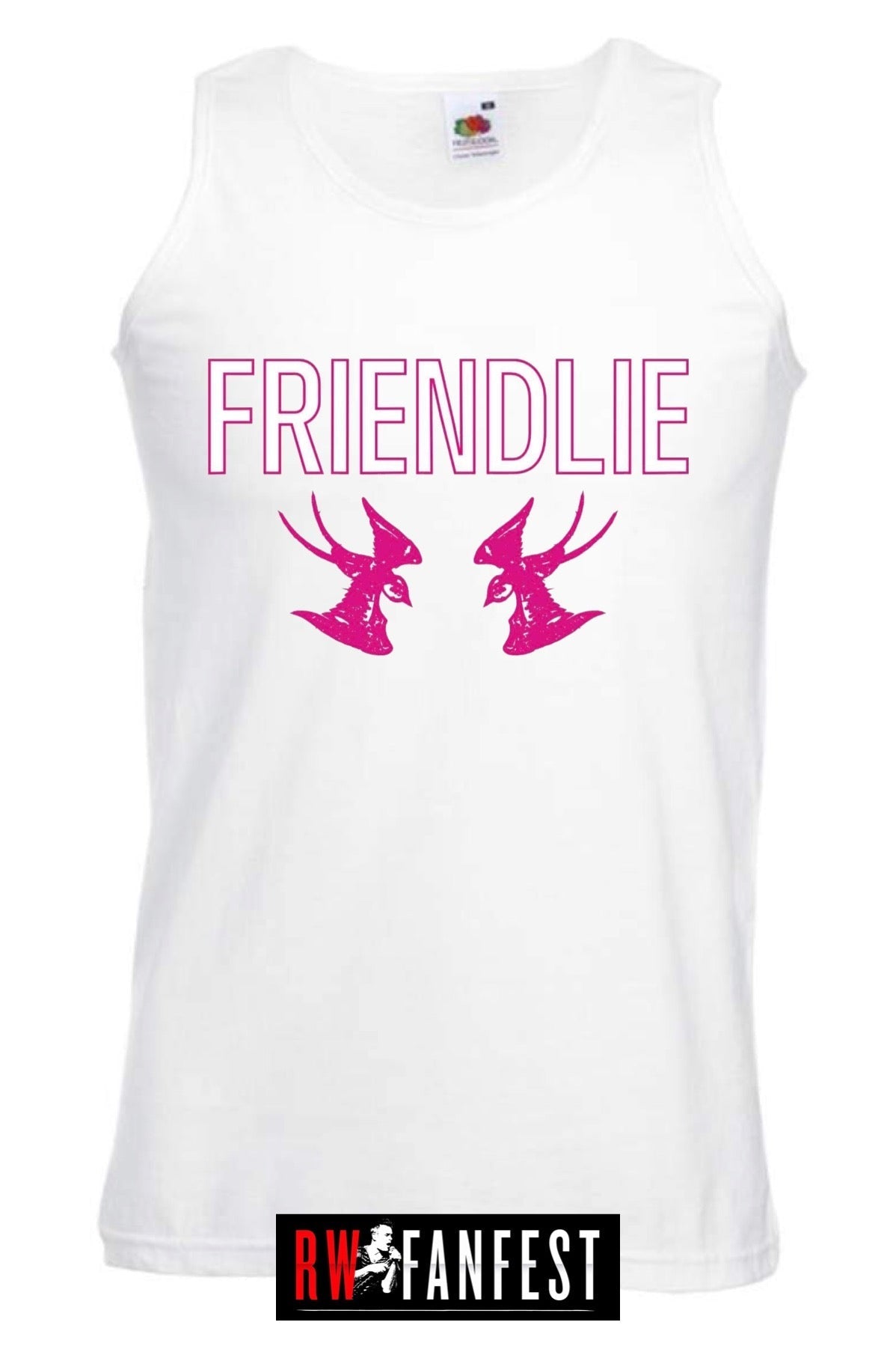 Friendlie unisex vest (White / Hot pink)