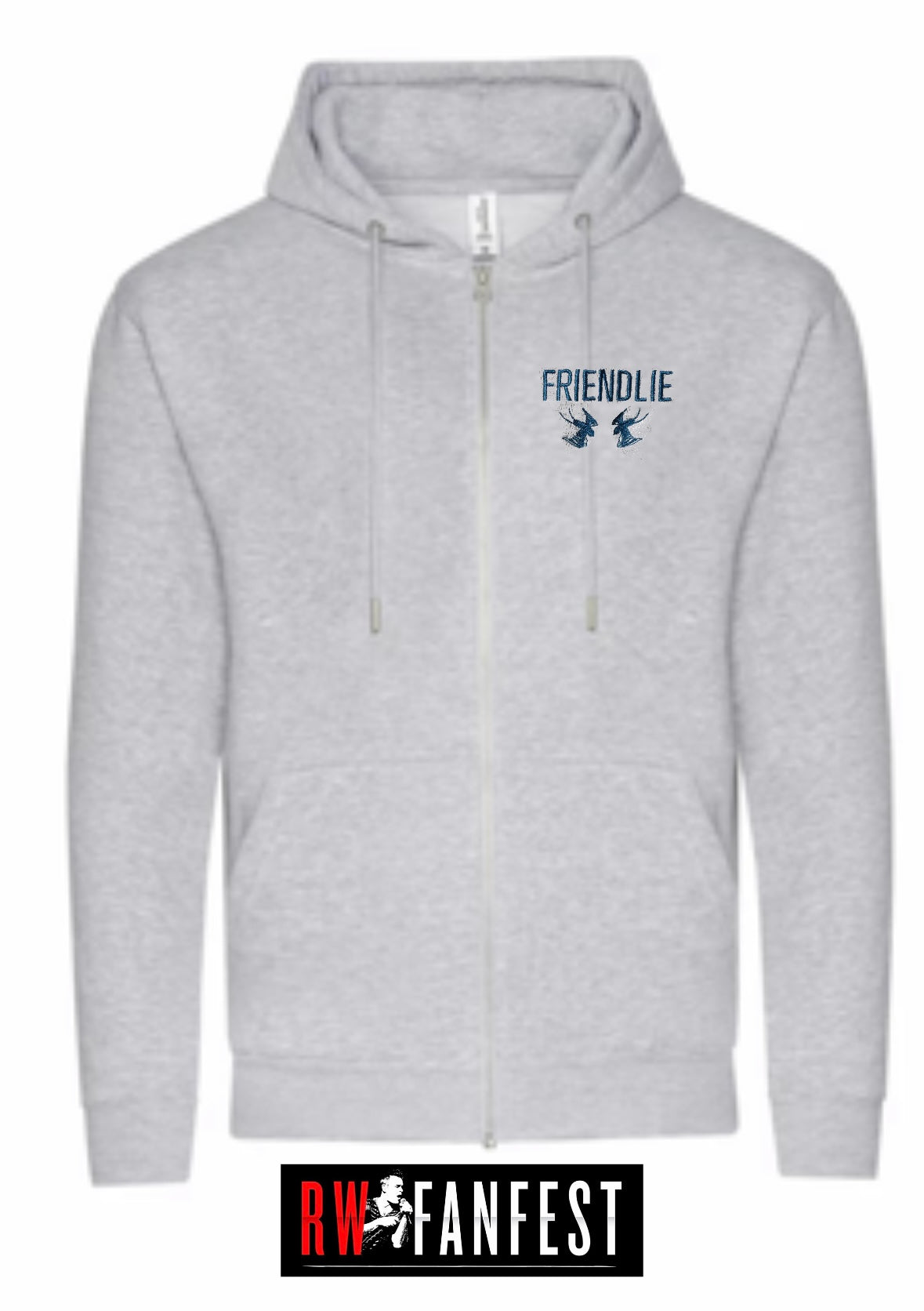 Friendlie zip up hoodie (Grey marl)