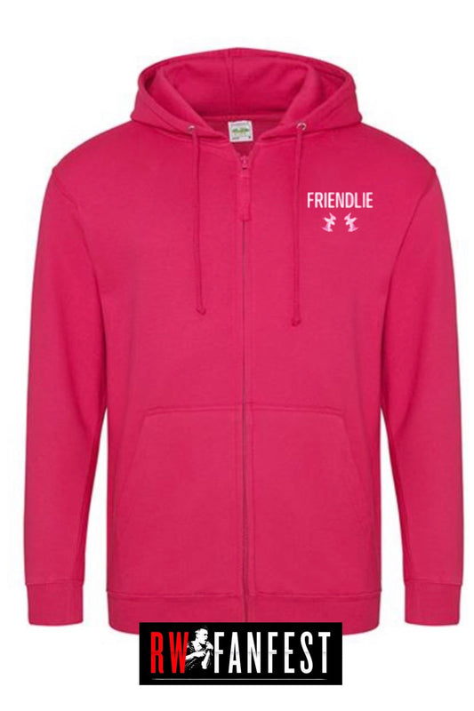 Friendlie zip up hoodie (Hot pink)