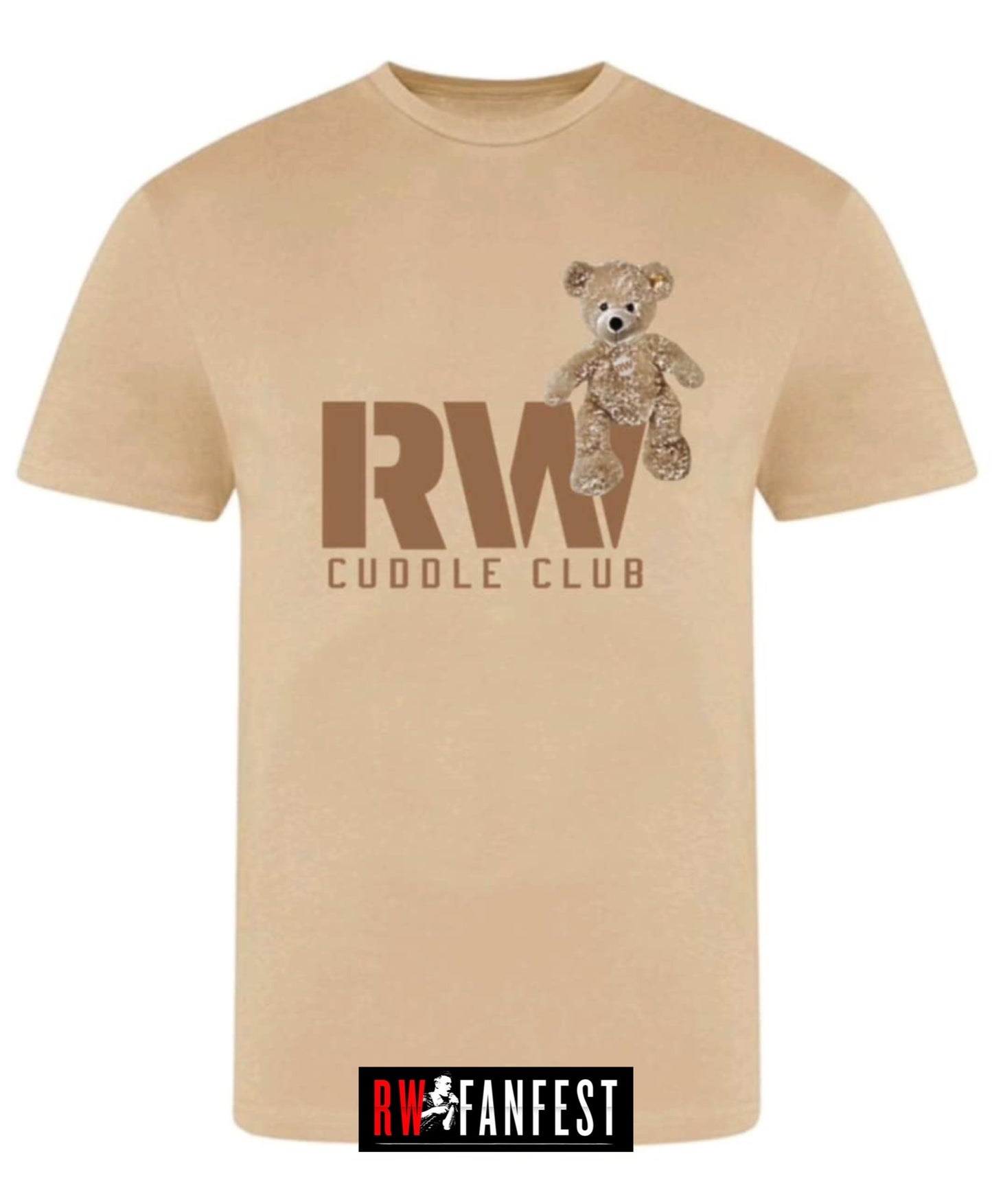 EXCLUSIVE Cuddle Club T shirt in the colour “cafe latte”