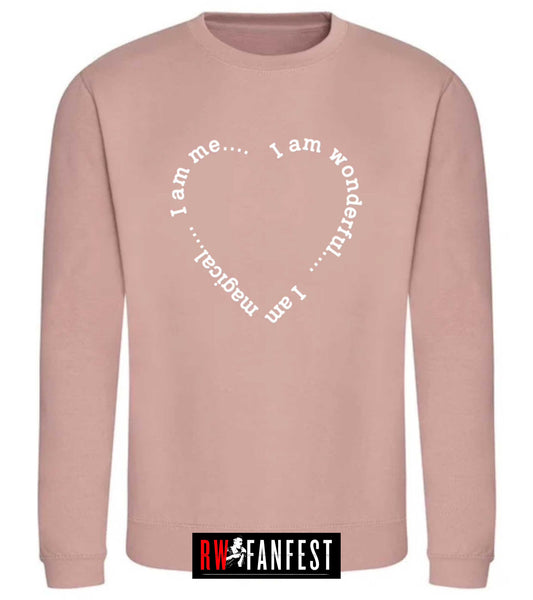 “Wonderful, magical, me” sweatshirt in Cafe Latte