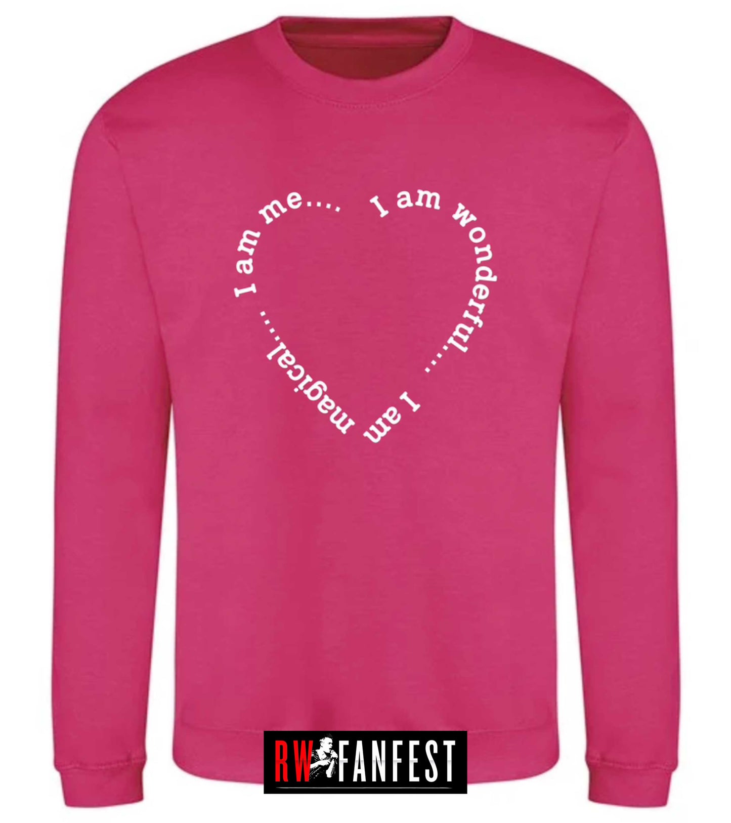 “Wonderful, magical, me” sweatshirt in Hot Pink