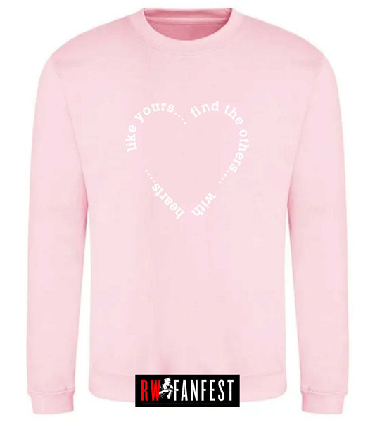 “Find the others” sweatshirt in Baby Pink