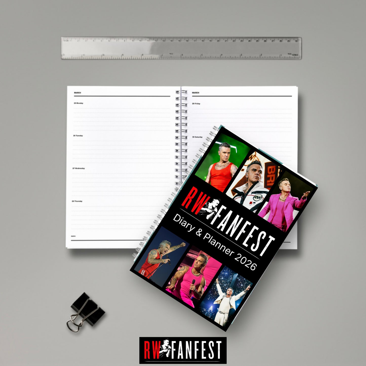 Robbie Williams fundraising 2026 Diary / Planner