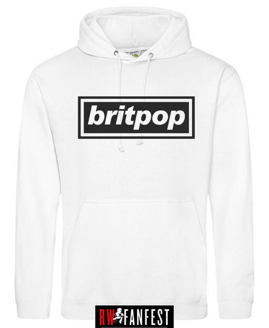 2025 Tour - BRITPOP Logo Hoodie - white
