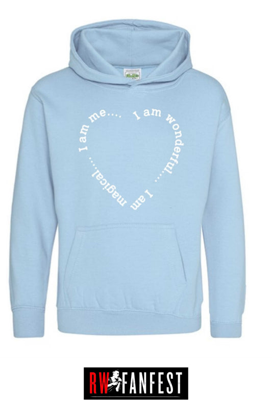 Childs Hoodie “I am wonderful. I am magical. I am me,” in Light Blue