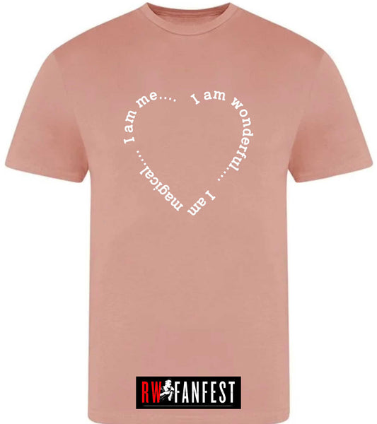 “Wonderful, magical, me” T-shirt in Cafe Latte